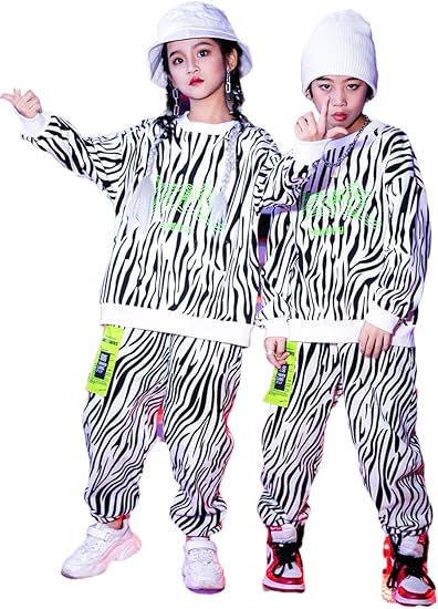 Amazon Co Jp キッズダンス衣装 セットアップ バーカー パンツ ガールズ 小学生ダンス衣装 派手 ストリート 女の子 男の子 原宿系 チアダンス ダンスウェア ジャズダンス衣装 Hiphop 子供服 ヒップホップ バーカー パンツ 170 服 ファッション小物