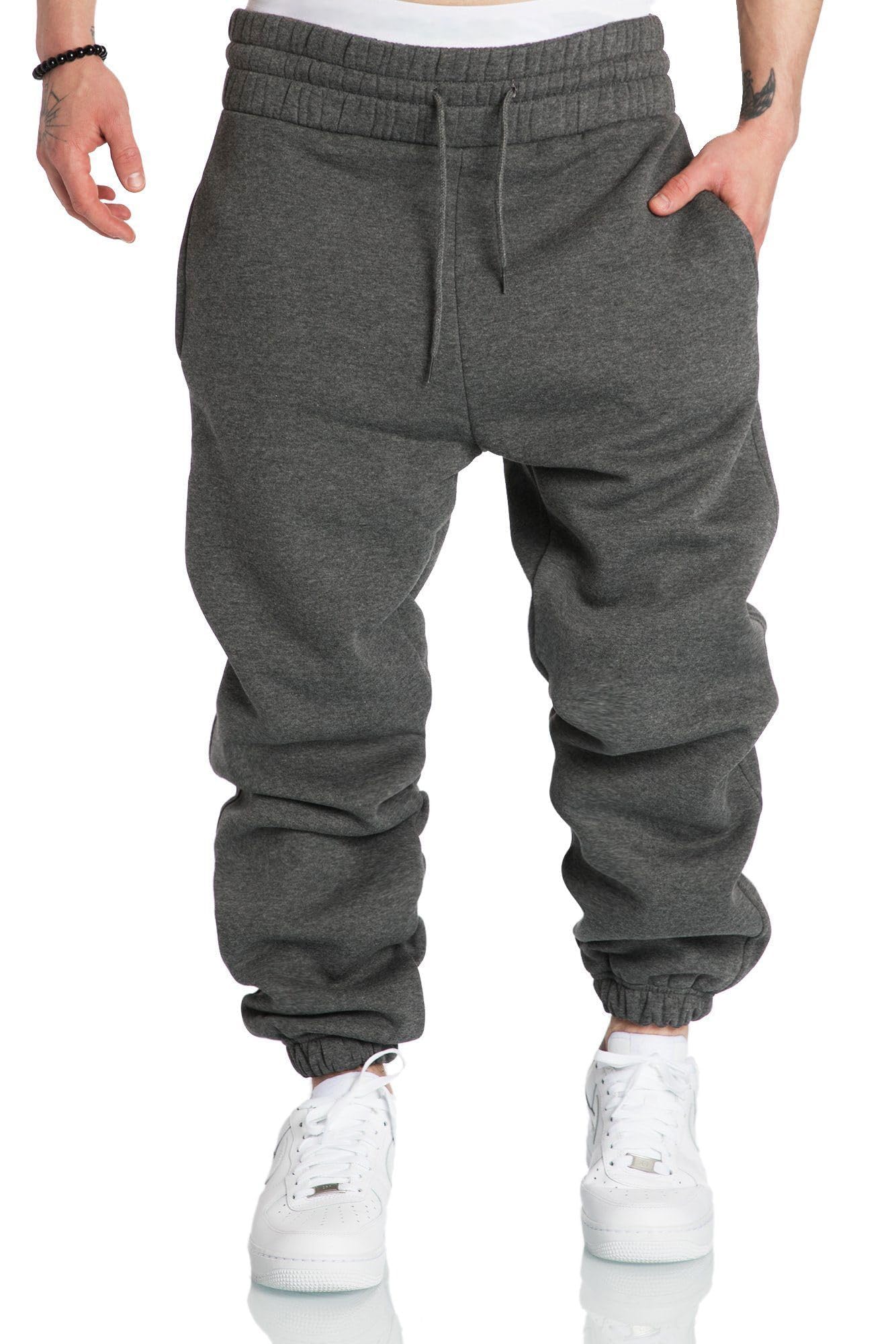 A WATERWANG Mens Sweatpants Casual Cotton Tapered Joggers Athletic Sweat Pants for Men Workout Running with Pockets