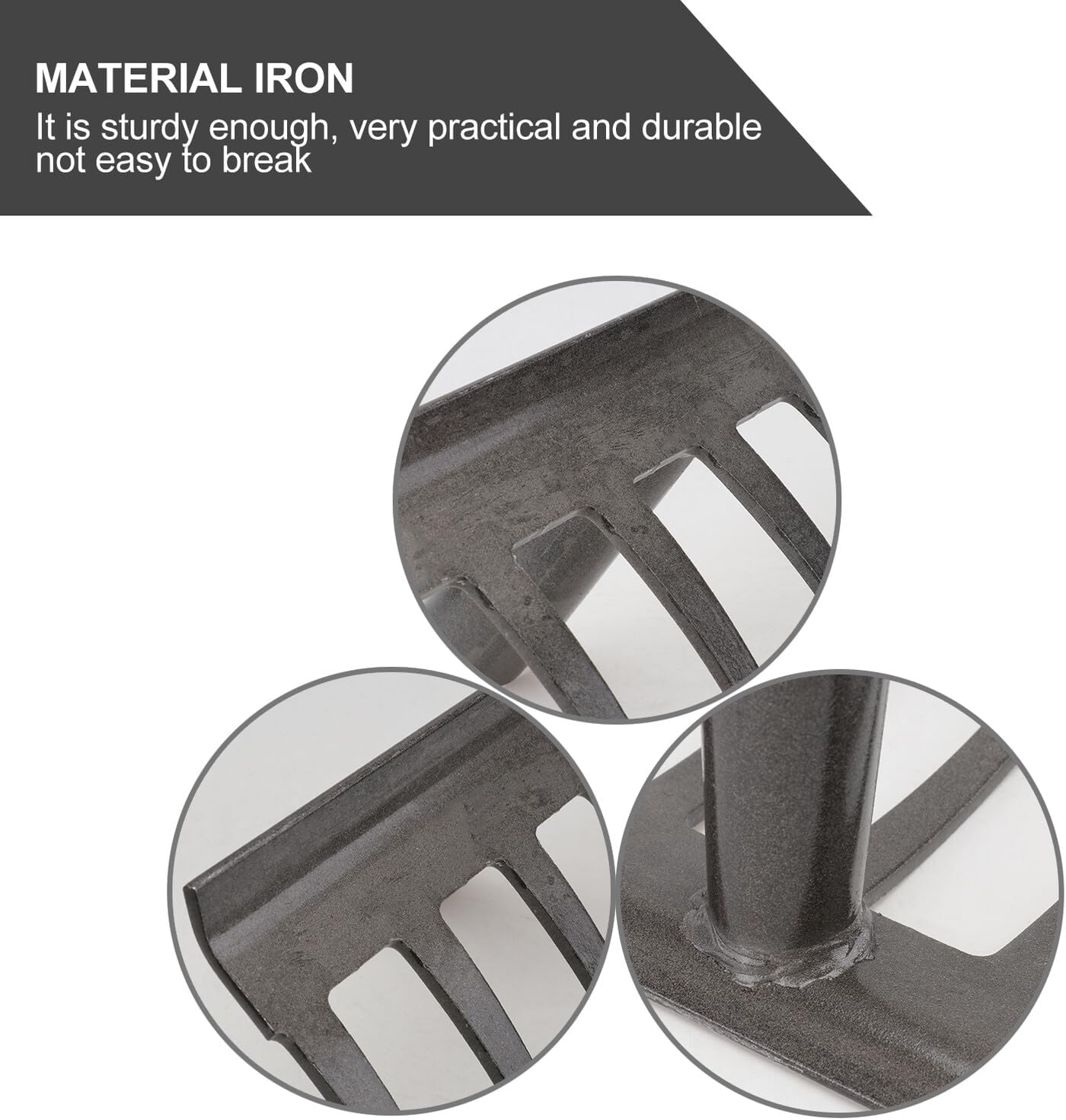 NUOBESTY Agricultural Soil Loosen Rake Head Only Garden Tool for Gardening Lawn Loosening Leaf Gathering and Soil Cultivation Wear-Resistant Rake Replacement Part