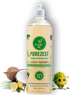 PUREZEST HERBAL & ENZYME BASED Dish Liquid 750 Ml|Enzyme Based Dishwashing Liquid|Plant Based,Natural,Eco-Friendly|Infused... Price In India