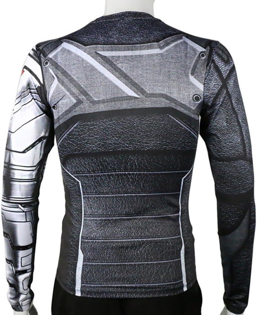 Rulercosplay Winter Soldier Shirt Long Sleeves Sport Shirt Fittness Shirt - Image 4