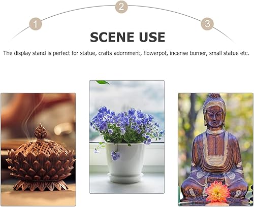 Miniatura 7 de Soporte de madera para plantas, soporte de exhibición para macetas, base para suculentas, mini taburete para interior y exterior, patio, balcón,