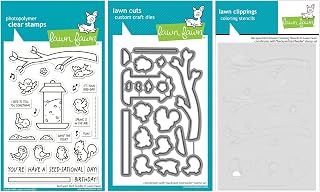 Lawn Fawn Backyard Bird Feeder Stamps, Dies, Coloring Stencils & Pocket