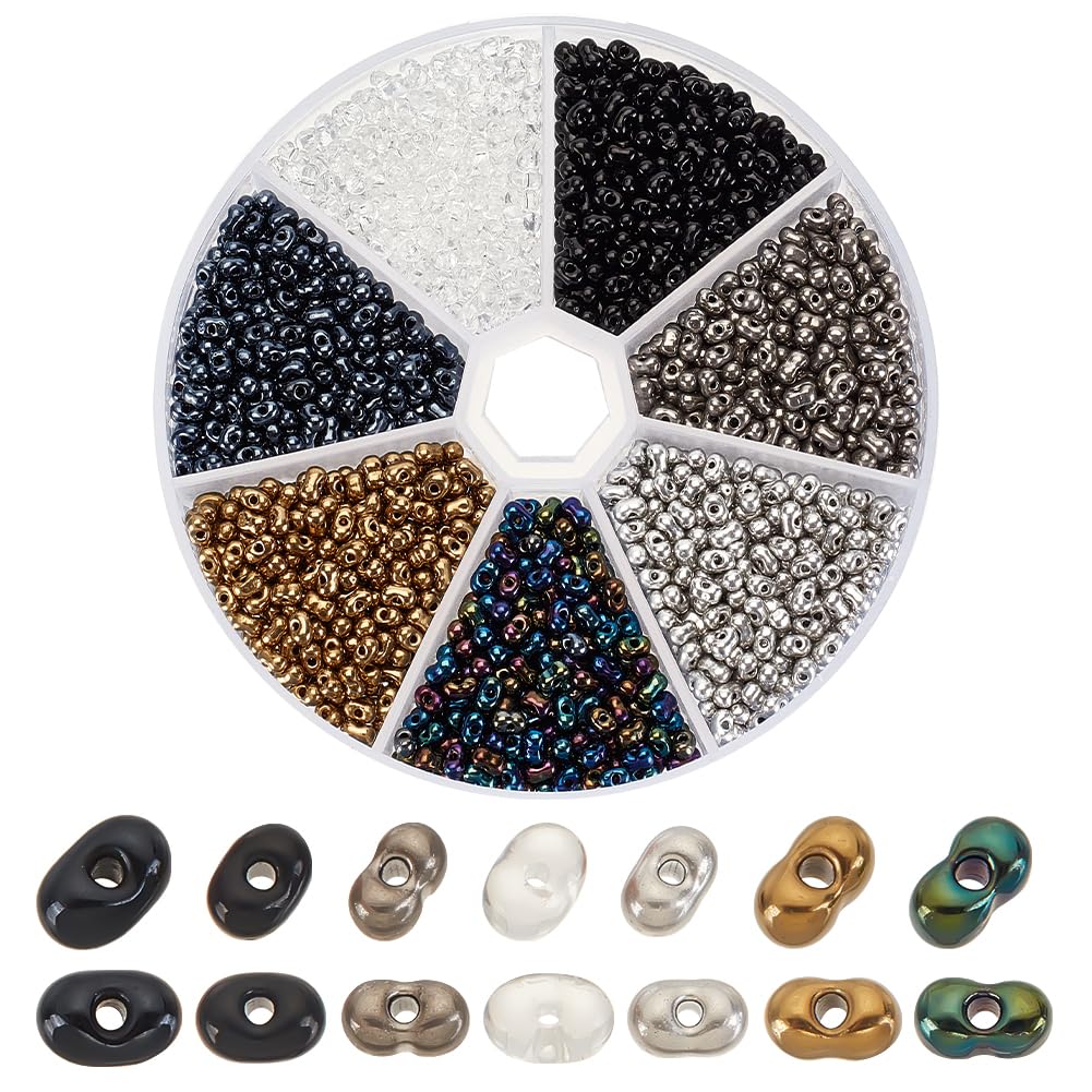 Cuentas de cristal para hacer joyas: kit de cuentas de vidrio surtidas y espaciadores punk