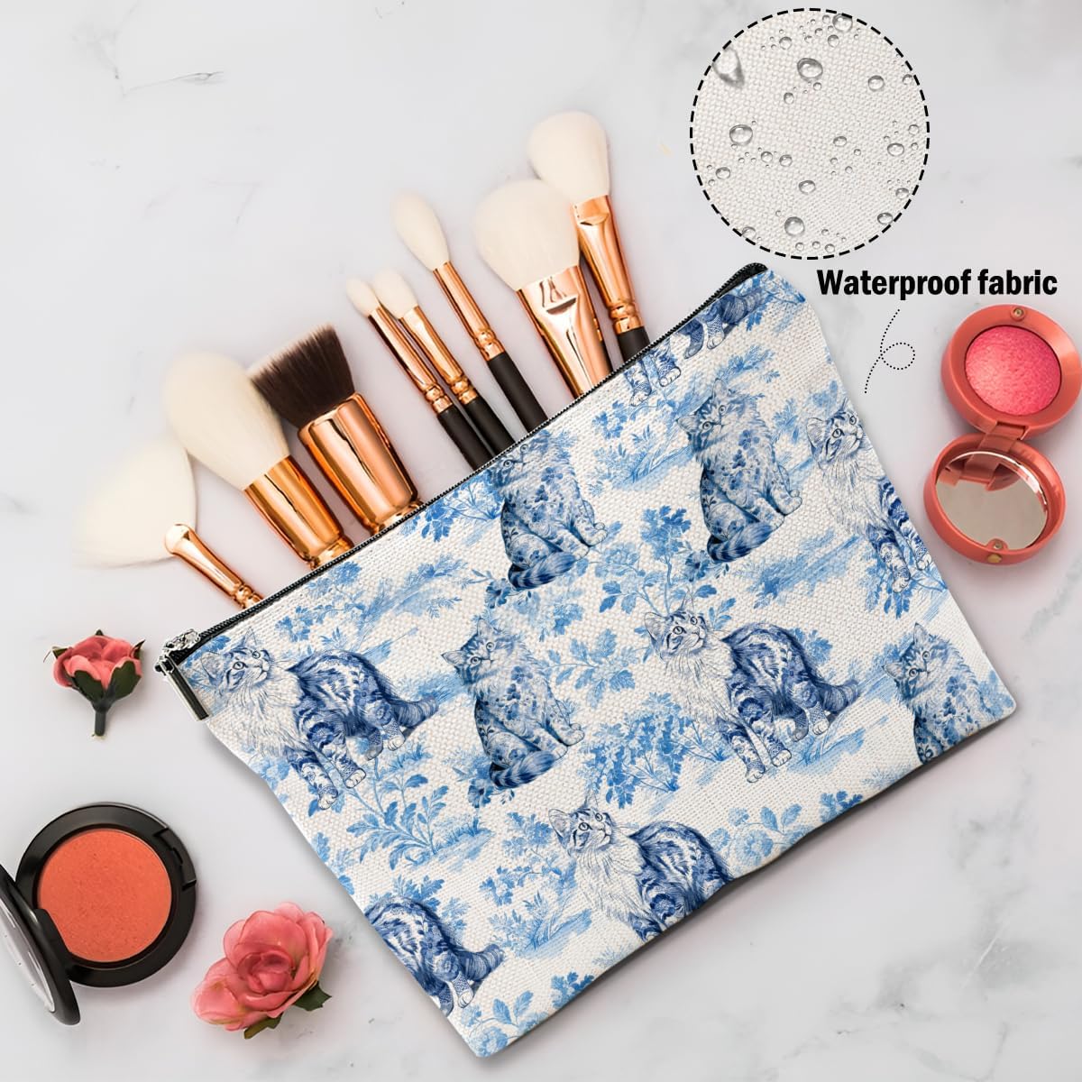 Cat Makeup Bag, Cute Cat Gifts Cosmetic Bags image 4
