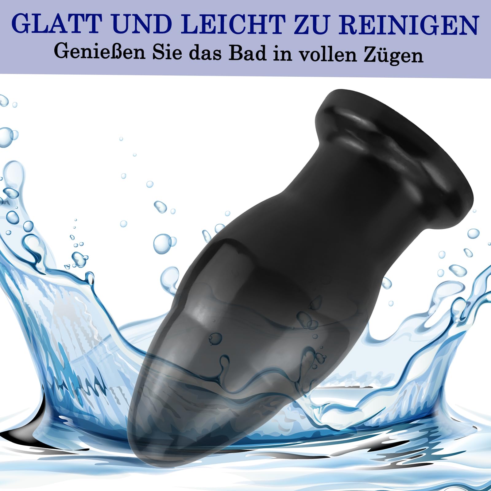 BDSMAGE Tapón anal extragrande, Diámetro 8 cm plug anal consolador, Dildo Anal Plug Dilatador Plug Anales, Apariencia de bala de cañón Butt Plug juguetes sexuales (Negro)