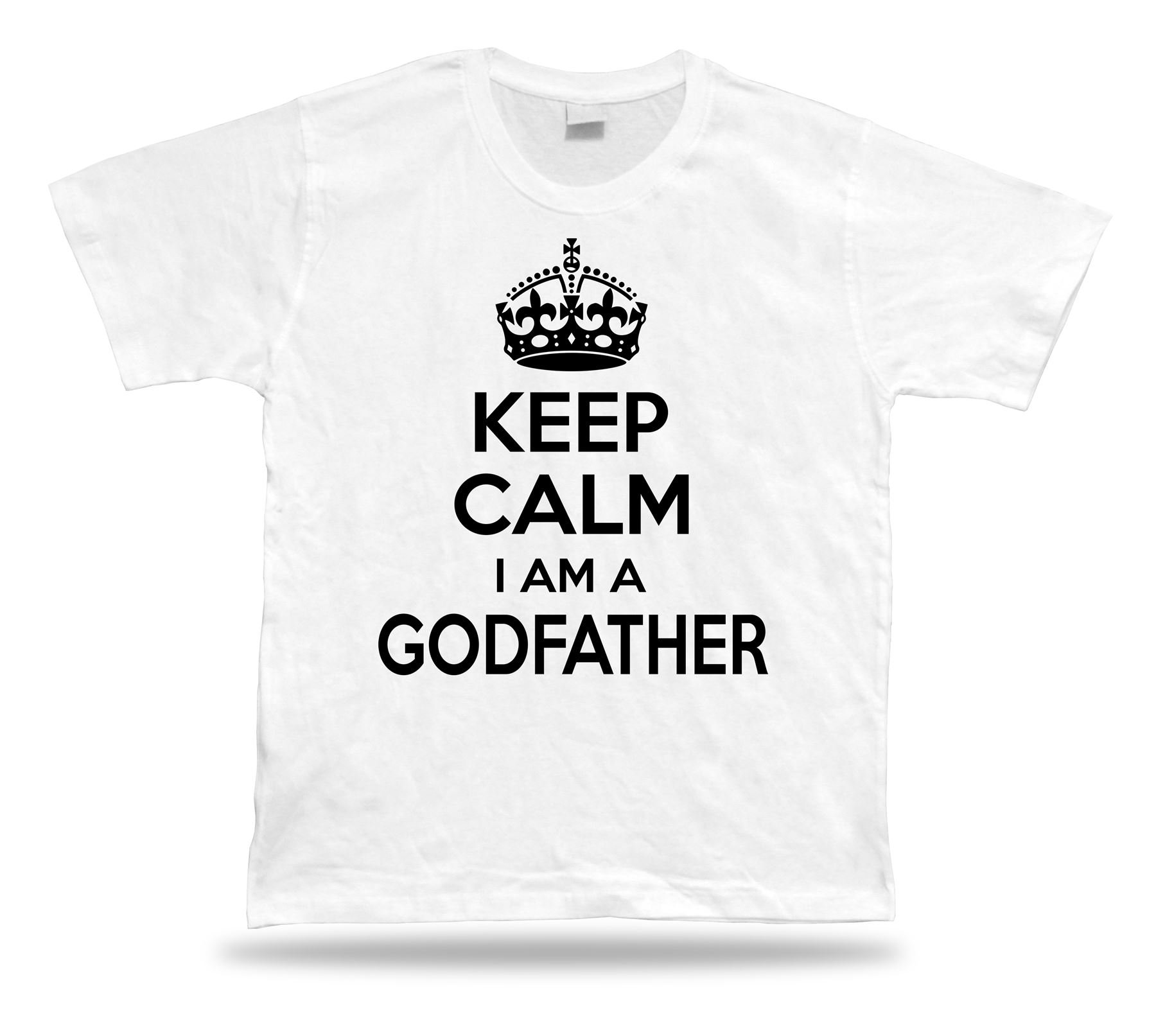 APSRA RETAILKeep Calm I am a Godfather Very Best Tshirt Super Gift Idea Birhday Present Tee Casual T-Shirt Half Sleeve Round Neck Printed Men's t Shirt