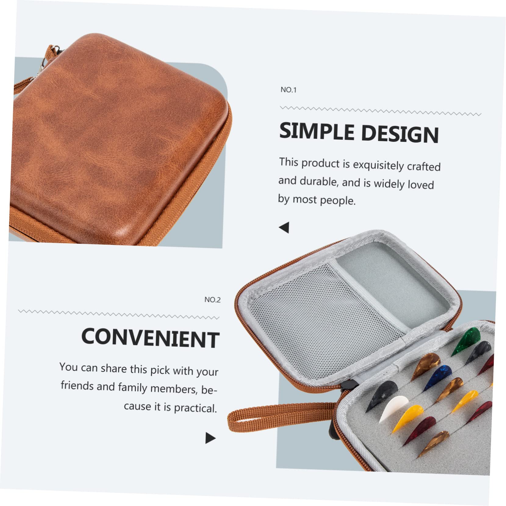 ifundom 3sets Plettri Per Chitarra Ergonomici Set Da Piezzi Con Astuccio Accessori Per Musicisti Colori Casual e Comfort Ottimale Per Suonare