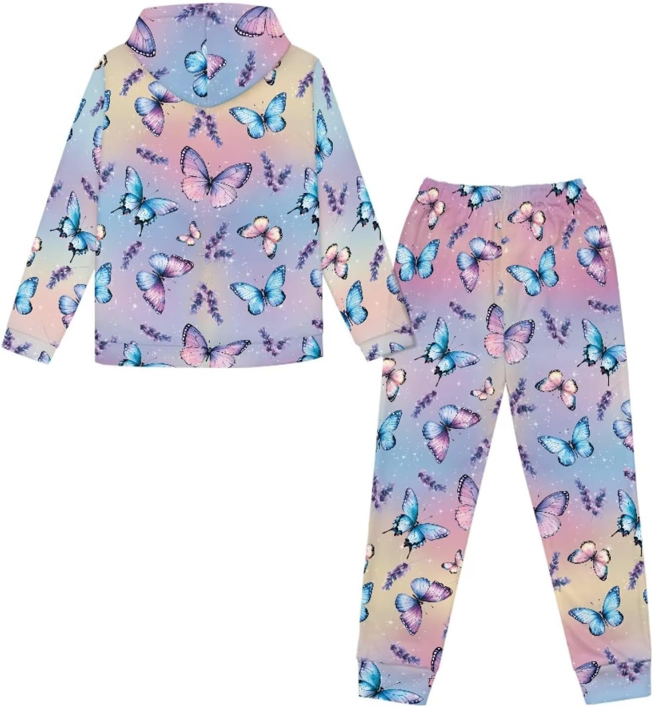 Unisex 2 Piece Outfits Hoodie Sweatsuit Sets for 5-12Y Boys Girls Oversized Sweatshirt and Baggy Fall