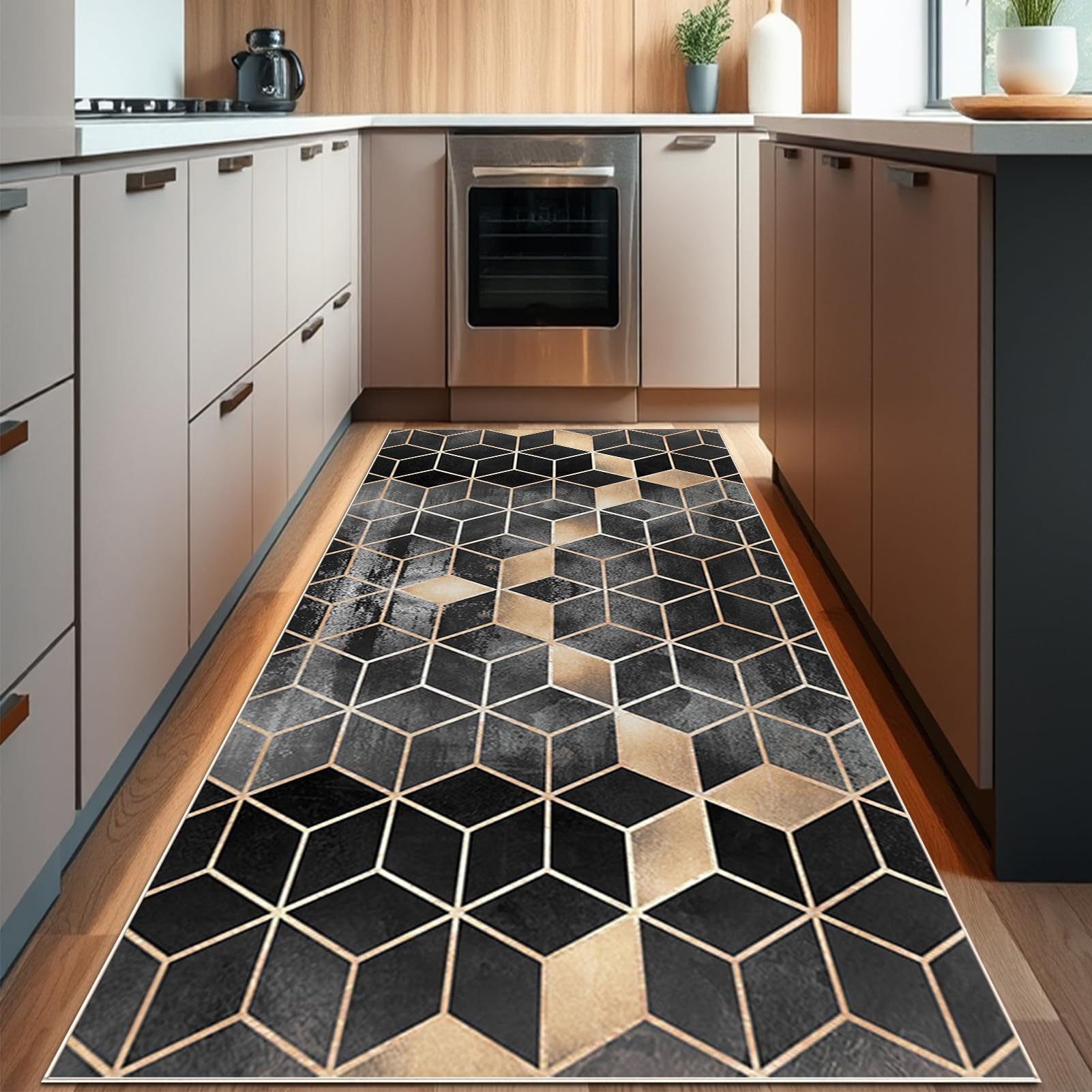 Tehocwiz Runner Rugs for Hallway, Non Slip Carpet Runners Washable Kitchen Rugs, Kitchen Runners, Narrow Rugs, Carpet Runners Rugs for Entryway Laundry Room Hallway Kitchen 50 x 350 cm