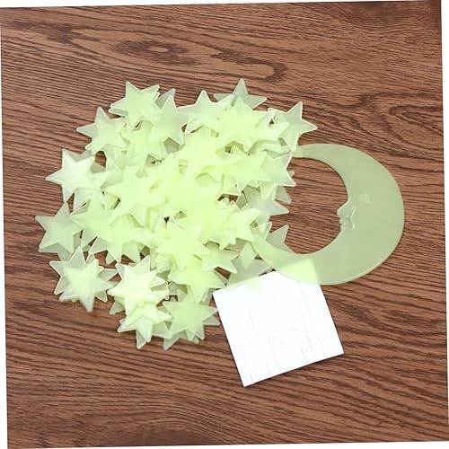 Miniatura 7 de Amosfun 201 calcomanías de decoración del hogar que brillan en la oscuridad, calcomanías de pesebre para niños, calcomanías de pared para dormitorio