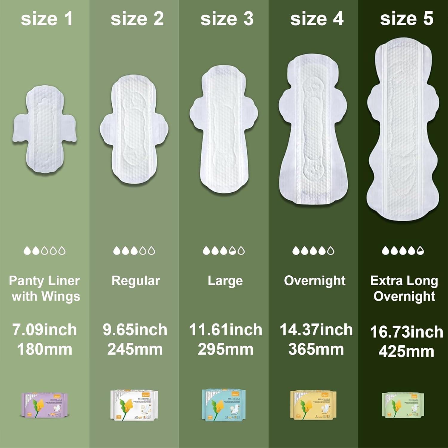 uNeat Overnight Pads for Women, Size 5, Ultra Thin Maxi Period Pads with Wings, Extra Heavy Flow Absorbent, Feminine Care, Unscented, Extra Long Sanitary Napkins for Feminine, 48 Count