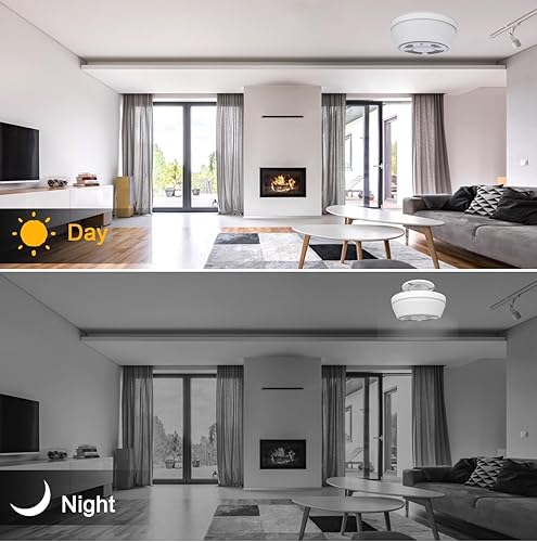 Miniatura 5 de Cámara de seguridad WiFi Detector de humo Cámara hacia abajo 160 días en espera 1080 p HD visión nocturna detección de movimiento PIR APP para el