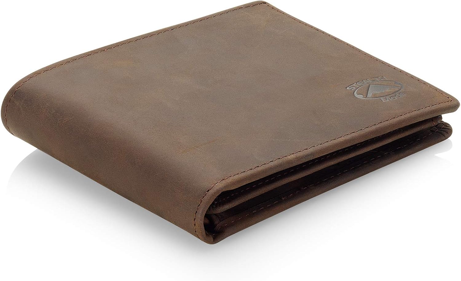 Stealth Mode Leather Bifold Wallet for Men - RFID Blocking, 11 Card Slots, Gift Box - Image 9