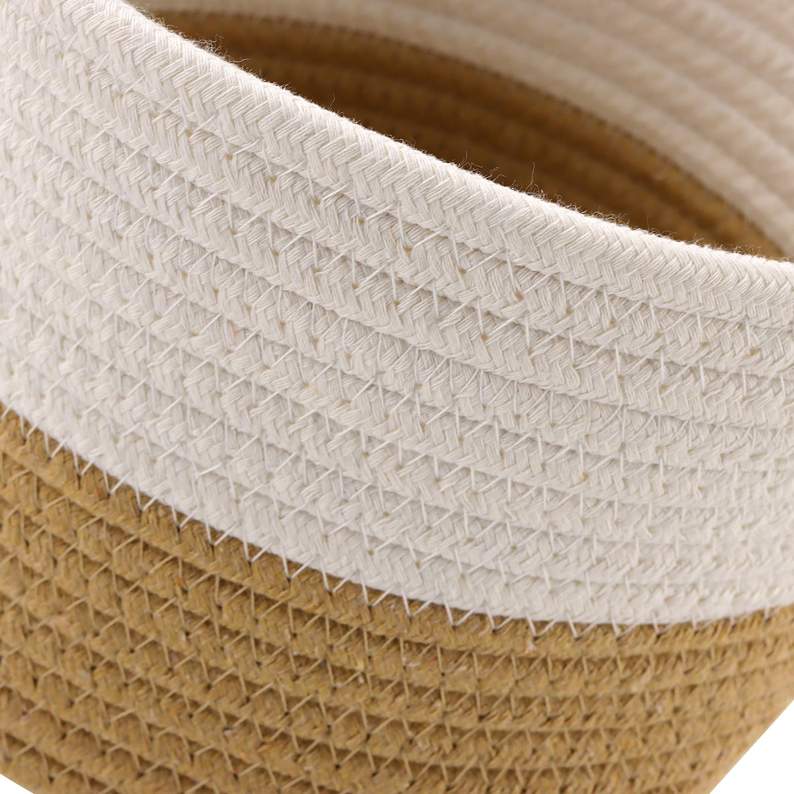 KEILEOHO 4 vasi da fiori da appendere, 14 cm e 20 cm, in cotone intrecciato a mano, per piante interne, balcone, corridoio, cortile