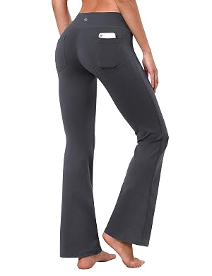BUBBLELIME 29 31 33 35 3 Styles Womens Bootcut Yoga Pants Basic Back Pockets High Waist Workout Tummy