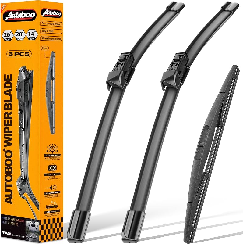 Palhetas do limpador de para-brisa AUTOBOO para Subaru Ascent 2019–2026 – Kit com 3 unidades