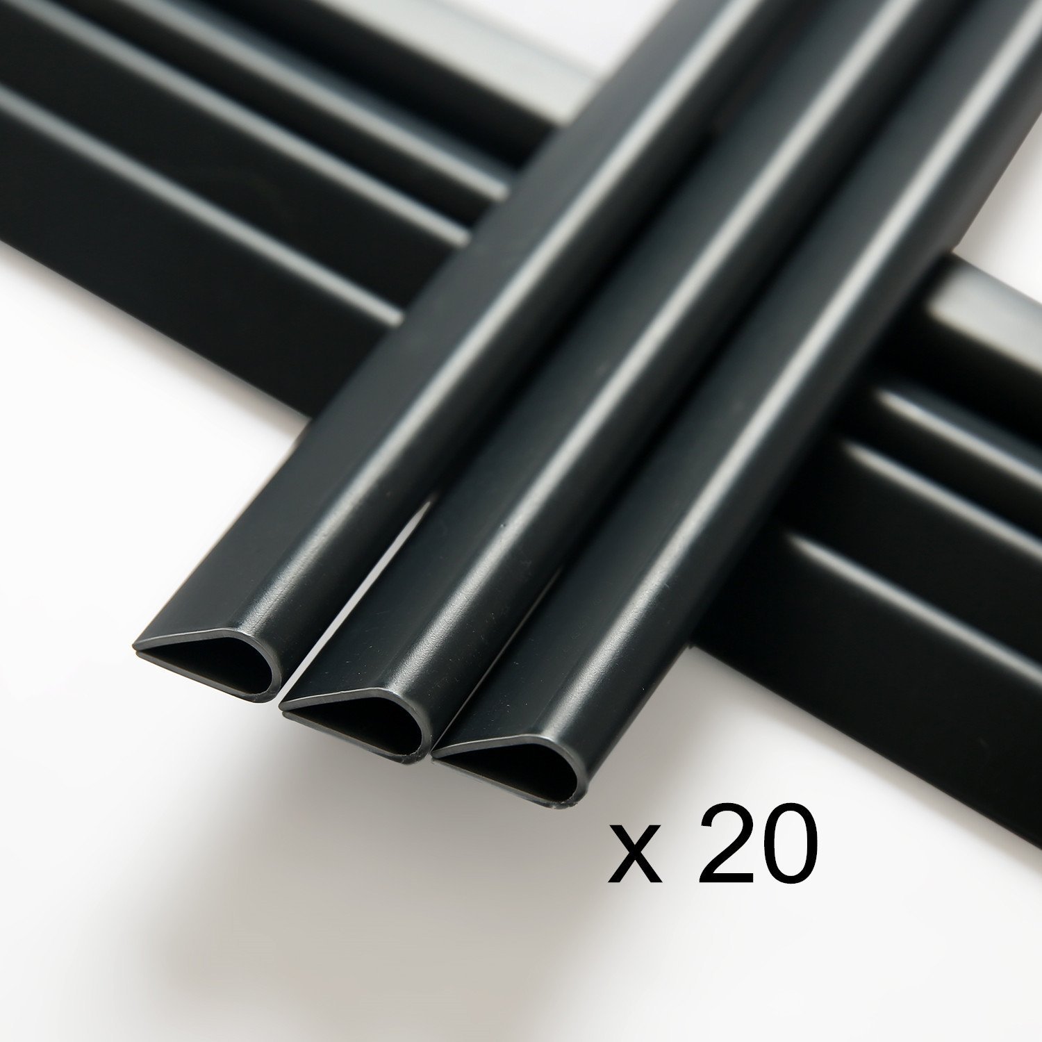 Naimorui PVC Sichtschutzfolie Sichtschutzstreifen Garten Sichtschutz Zaun Inkl. 20 x Befestigungsclips 450g/m² - Doppelstabmatten für Gartenzaun - (19cm*35m Anthrazit)
