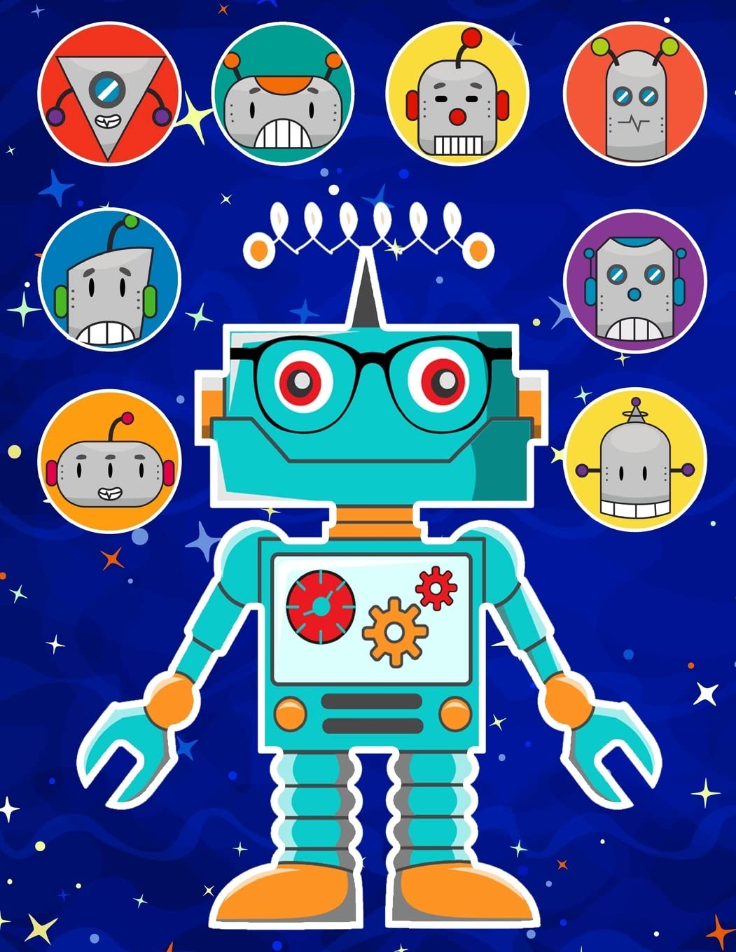 Robots Sticker Album 2 For Boys: 100 Plus Pages For PERMANENT Sticker Collection, Activity Book For Boys - 8.5 by 11: 30 (More Kool Kidz)