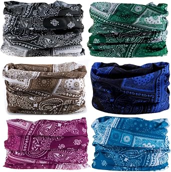 Neck Gaiter Mask Face Scarf Bandana Tube Cover Headwear Balaclava Headband Headwrap for Men and Women