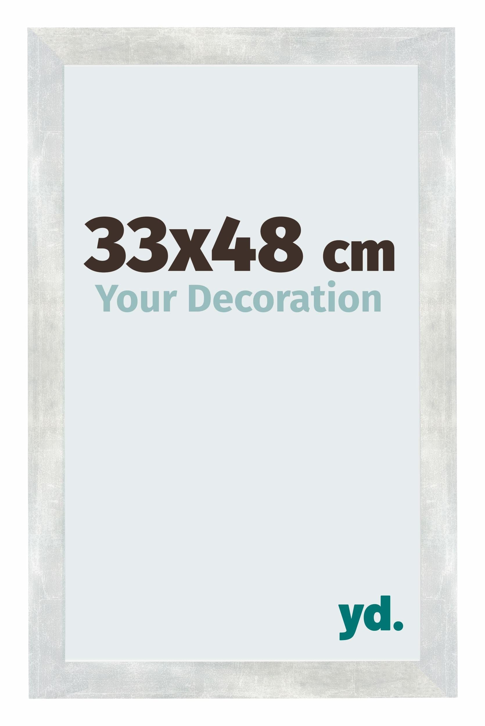 Your Decoration - Puzzle frame 33x48 - Silver Shiny Vintage - Puzzle frame 500-1000 Pieces - MDF Photoframe - Mura