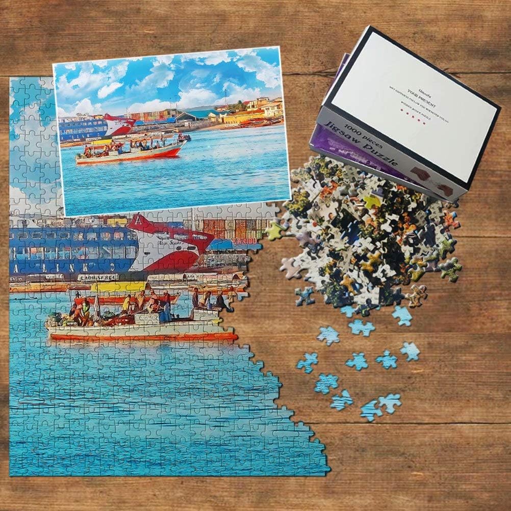 Tanzania Jigsaw Puzzle 1000 Piece Stone Town Zanzibar Tanzania Puzzle Travel Souvenir Wooden