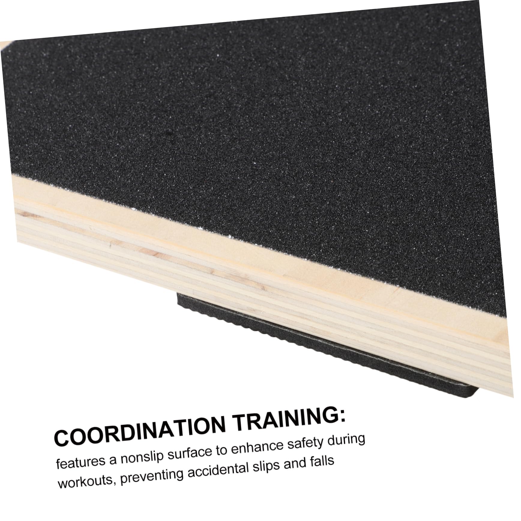 Tavola Bilanciamento Yoga Rettangolare in Legno per Adulti | Allenamento Coordinazione e Stabilità, Superficie Antiscivolo, Uso Home Gym