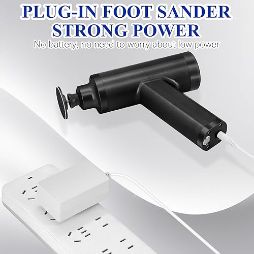 Miniatura 7 de Removedor de callos eléctrico mejorado para pies, 4500 rpm, velocidad ajustable, removedor eléctrico de callos de pies, lijadora de pies, lima de