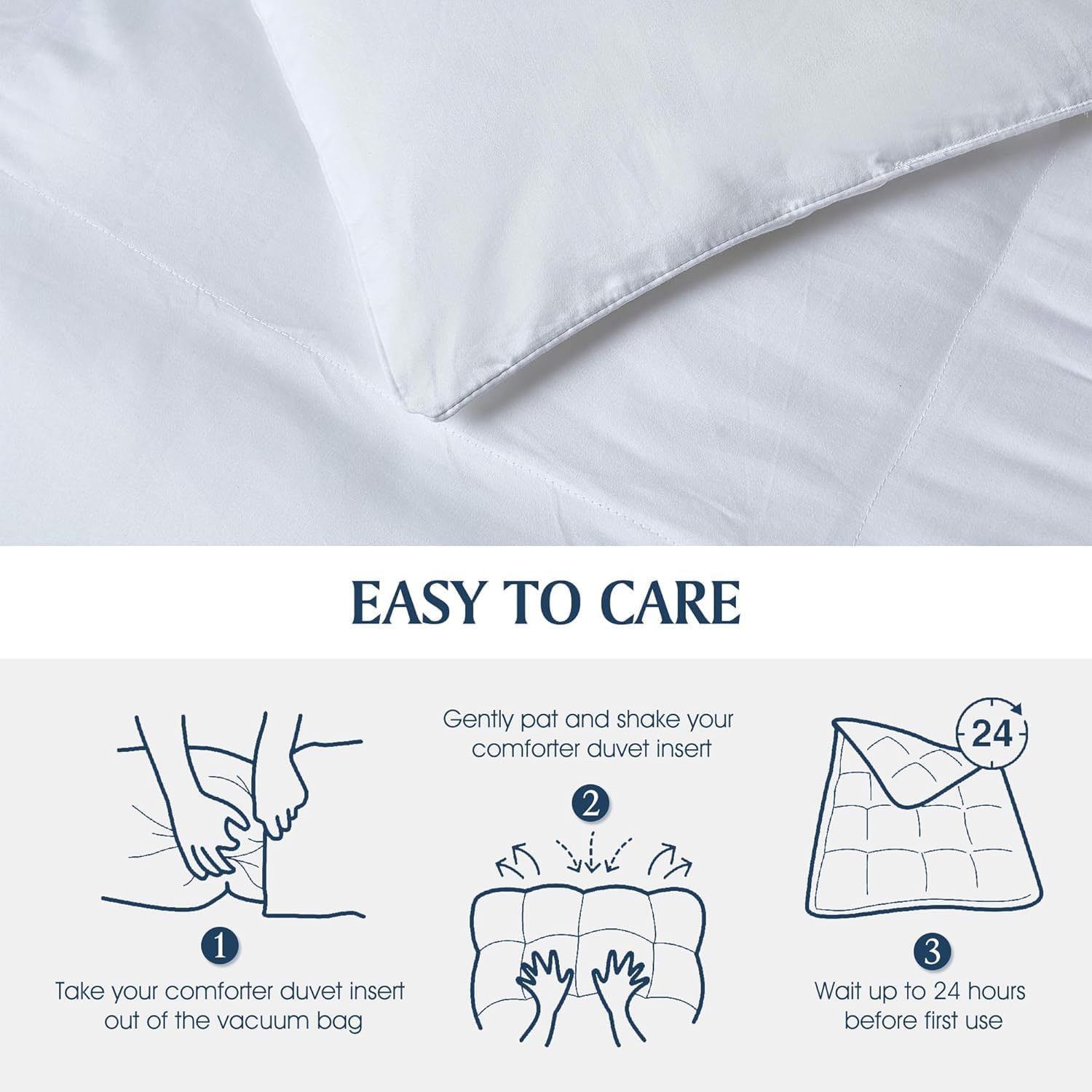 All Season White Down Alternative Comforter and Duvet Insert with Corner Tabs, Luxury Soft Hotel Comforters Breathable Hypoallergenic Comforter Queen/Full Size (88"x88")