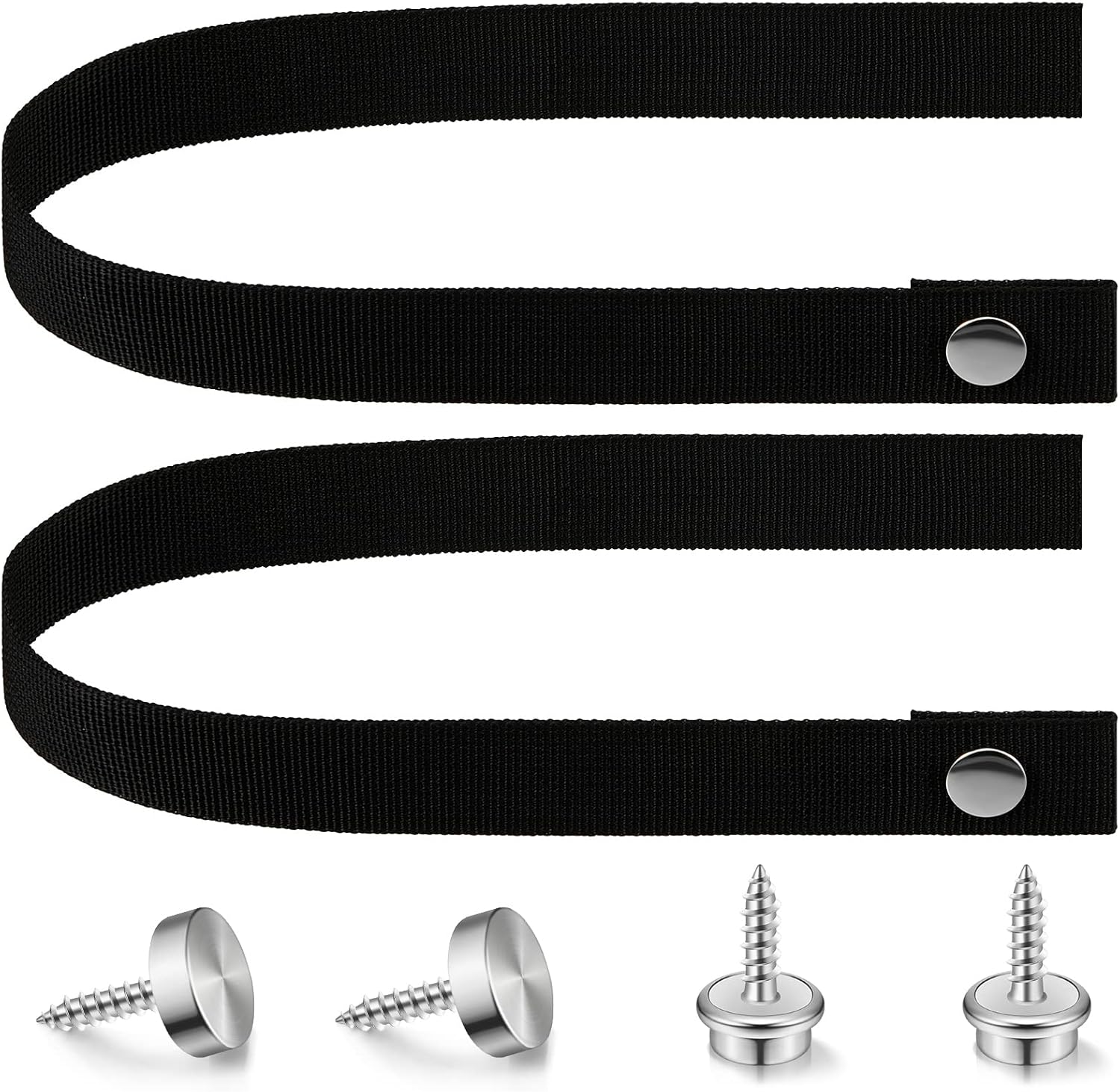 RV Door Straps 2 Pcs, 18 Inch, Black Secure and Kuwait Ubuy