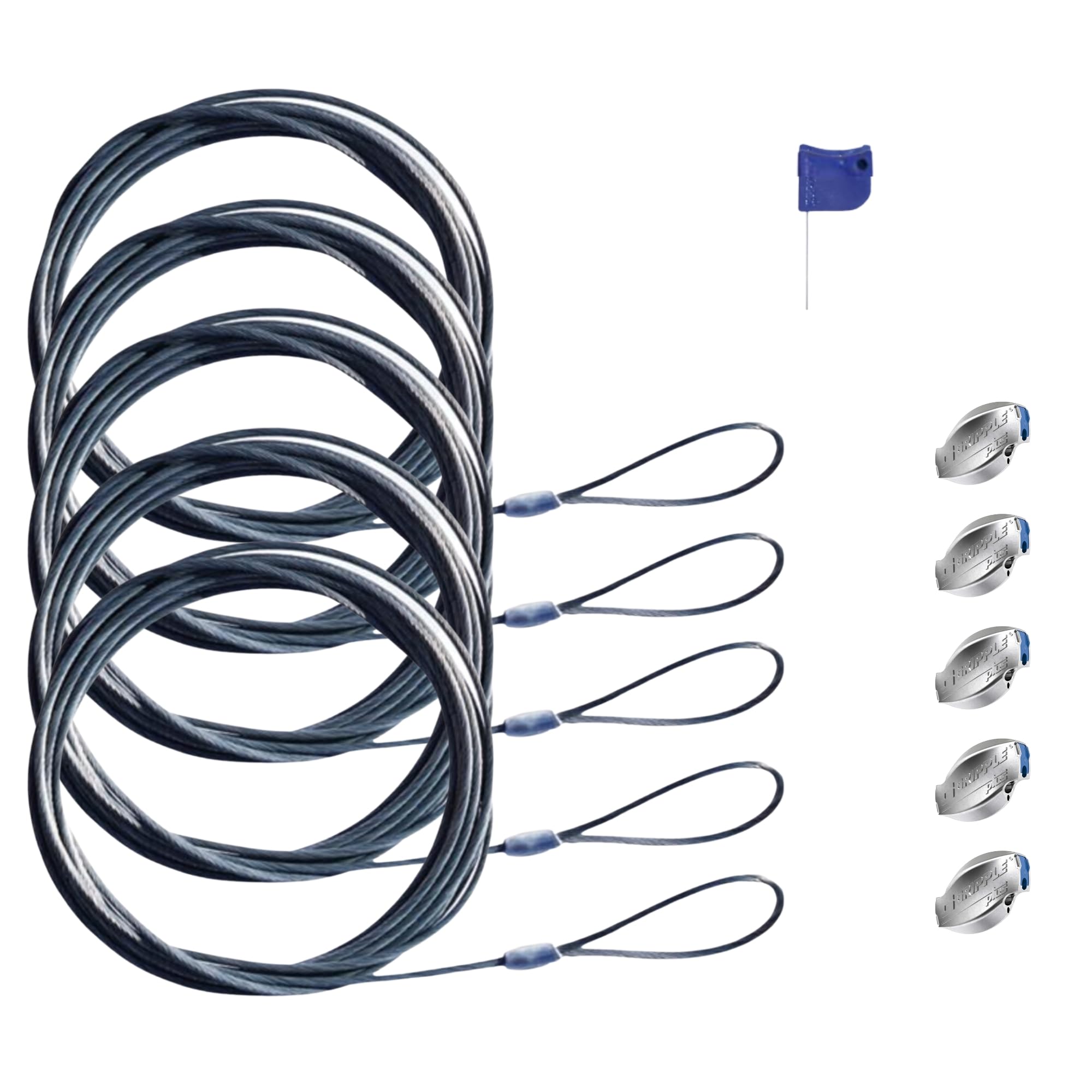 Gripple GPAK4 Fence Post Bracing Kit for Wooden or Metal Posts (16.5' ft Cable and GP Large Joiner) (5)