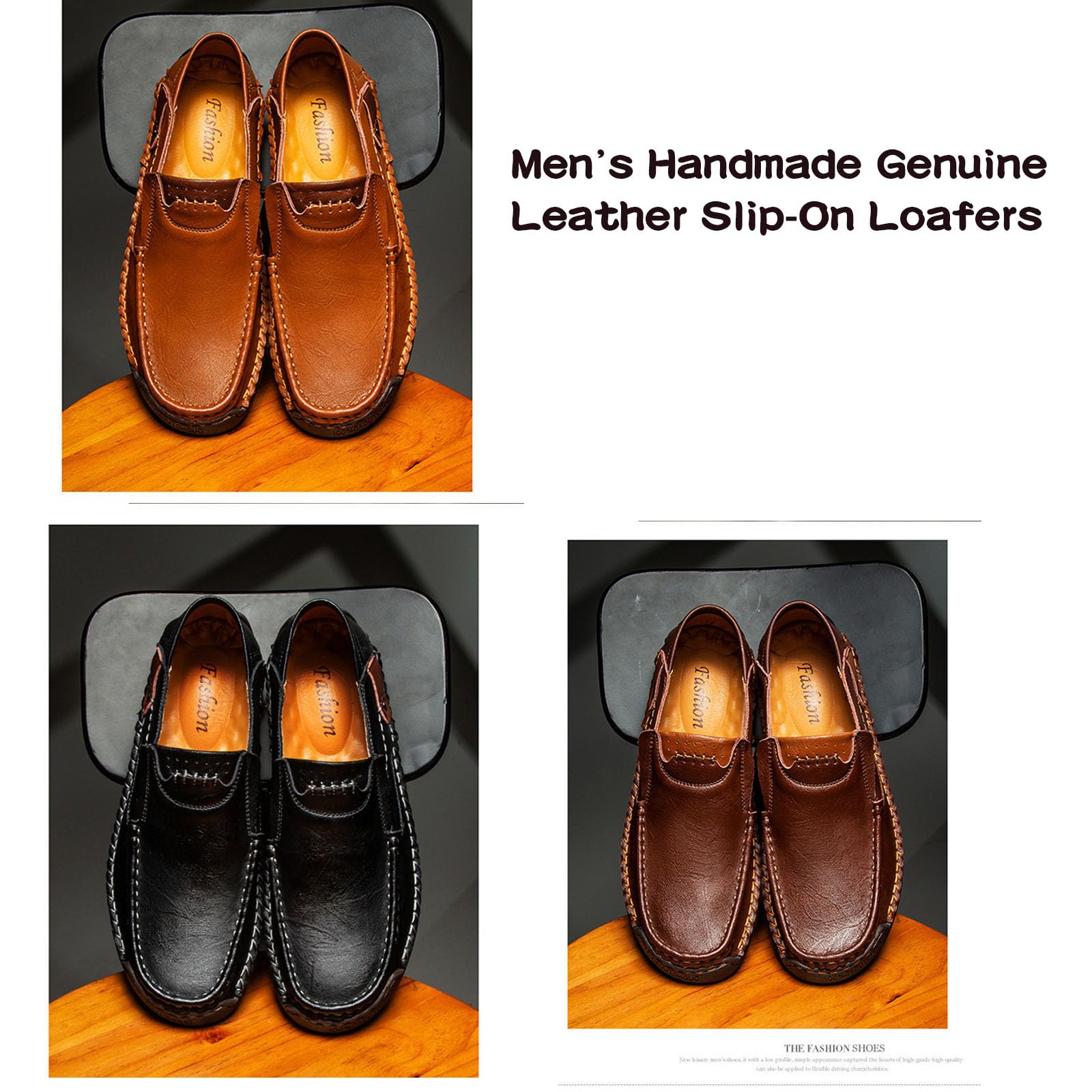 Handgefertigte Herren-Slipper aus echtem Leder, zum Autofahren, hohl, lässig, Schlupfschuhe, Mokassins, Schuhe