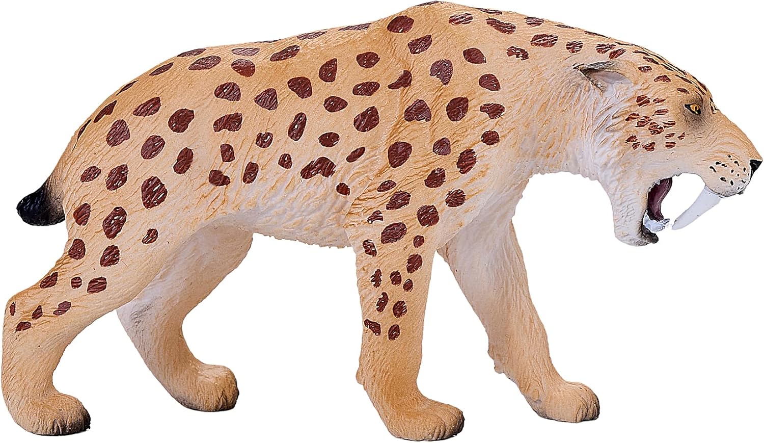 MOJO Smilodon Realistic Dinosaur Hand Painted Toy Figurine Orange Small