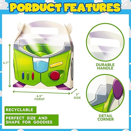 Miniatura 3 de Suministros de fiesta de cumpleaños de juguete, 16 cajas de regalo, regalos de fiesta estilo temático de juego, lo mejor para llenar las bolsas de