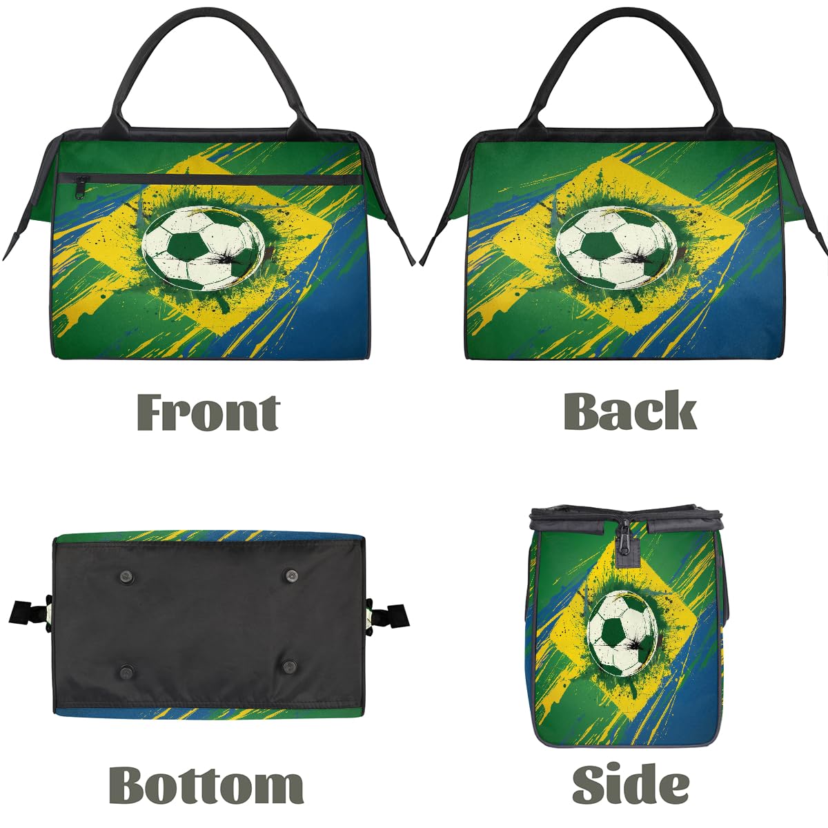 Bolsa de deporte con balón de fútbol, gimnasio, para hombres y mujeres, bolsa de viaje impermeable para fin de semana, bolsa ligera para equipaje de mano