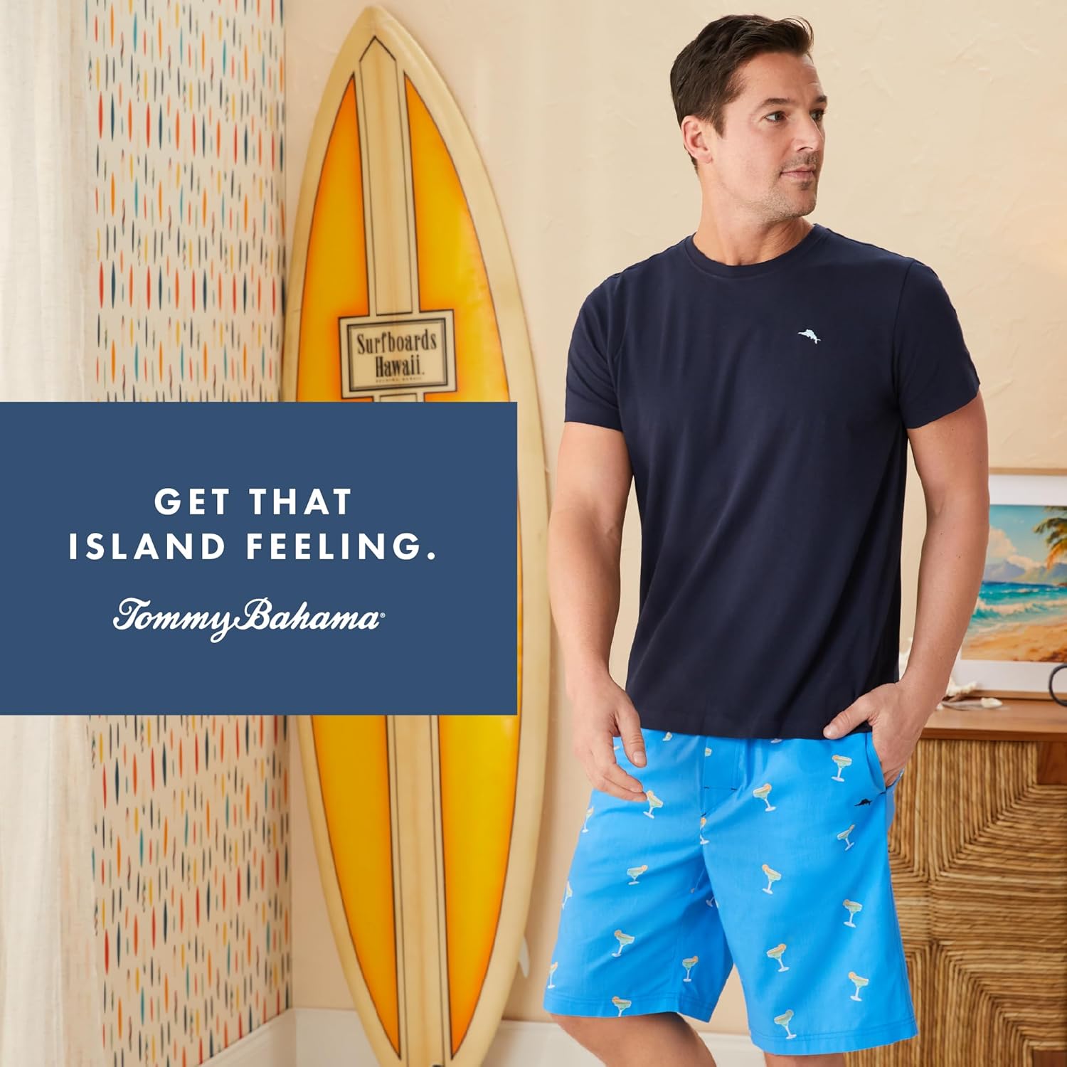Tommy Bahama - Men's Essential Printed Lounge Short, Woven Pajama Shorts for Sleep or Lounge - Image 6