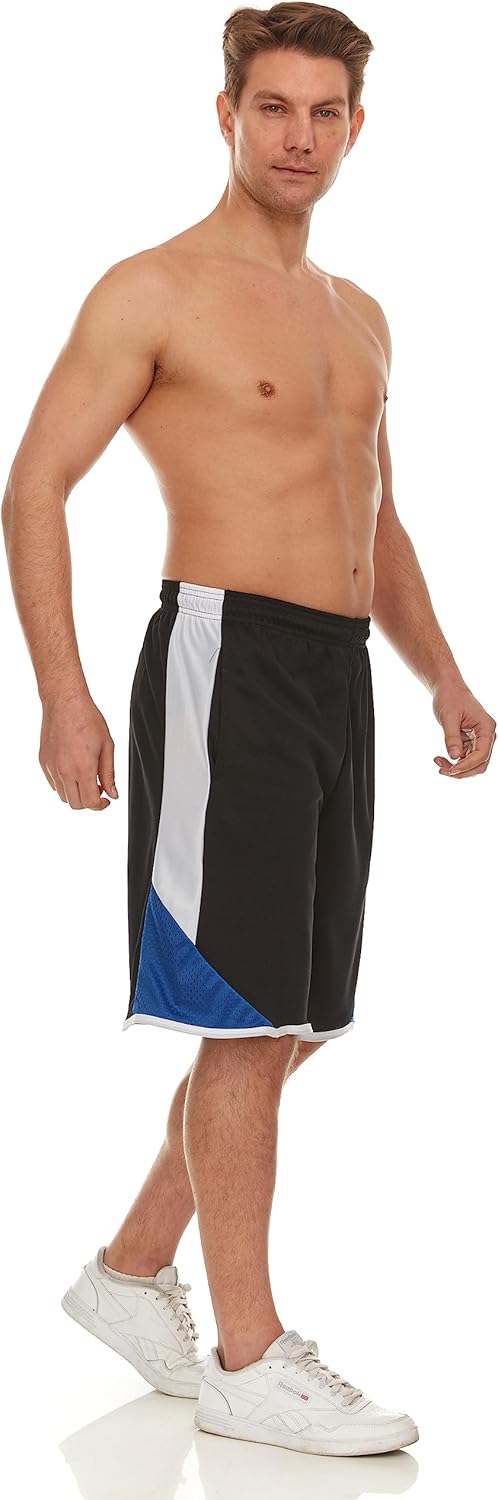 Mens Basketball Shorts with Pockets, Active Athletic Performance Gym Workout Shorts for Men Workout Shorts, 4 Pack - Image 2