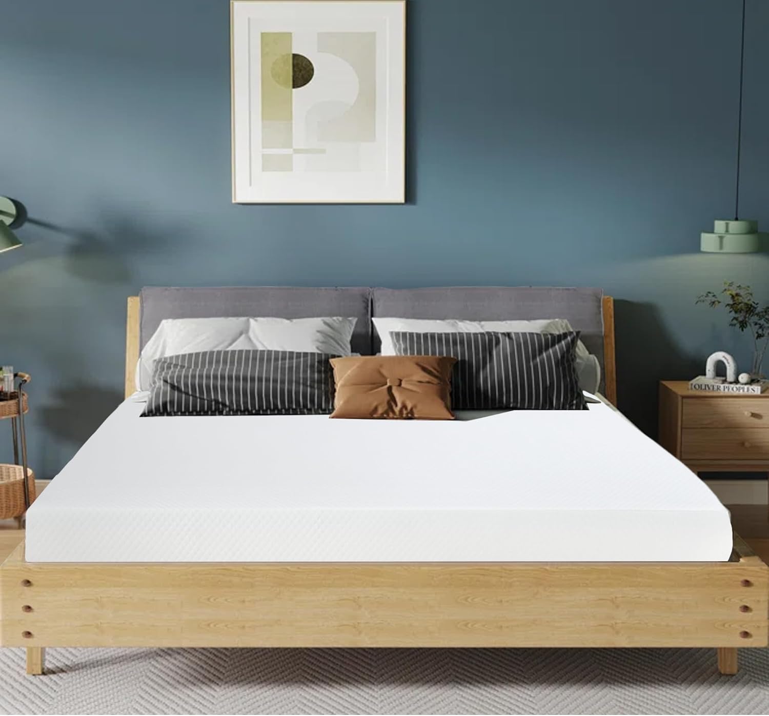 5/6/8/10/12 inch King Size Mattress with Cover, Cooling Gel Memory Foam King