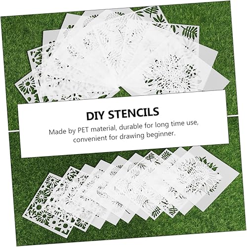 Miniatura 3 de TEHAUX Plantilla de pintura de recorte de girasol, plantilla de girasol, plantilla floral, plantillas de pintura de flores, plantillas de álbumes de