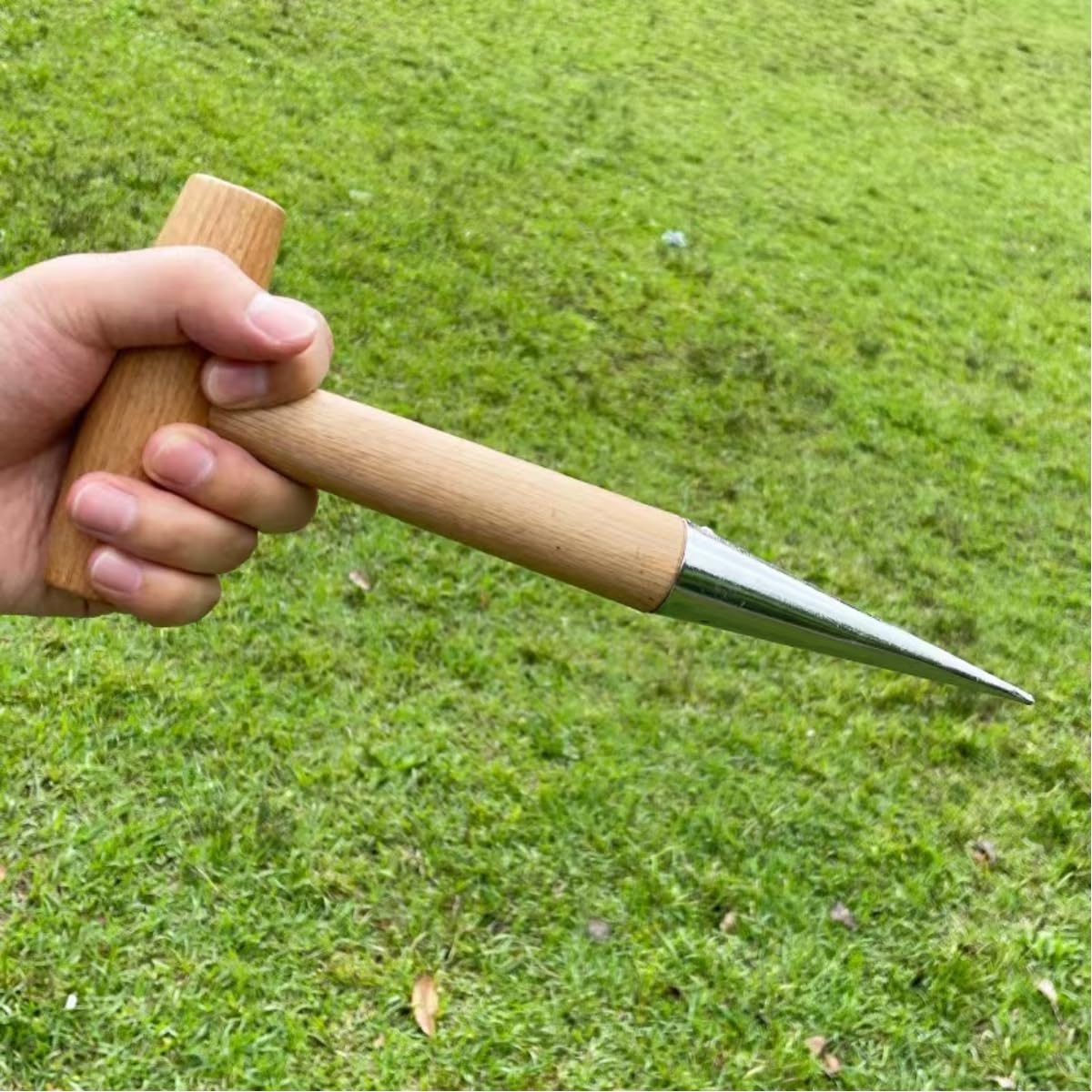 Piantatoio tradizionale,semina dibbers bulbi strumenti di piantagione bulbi in acciaio inox,maneggevole foraterra alberelli e bulbi con facilità e precisione,28 cm