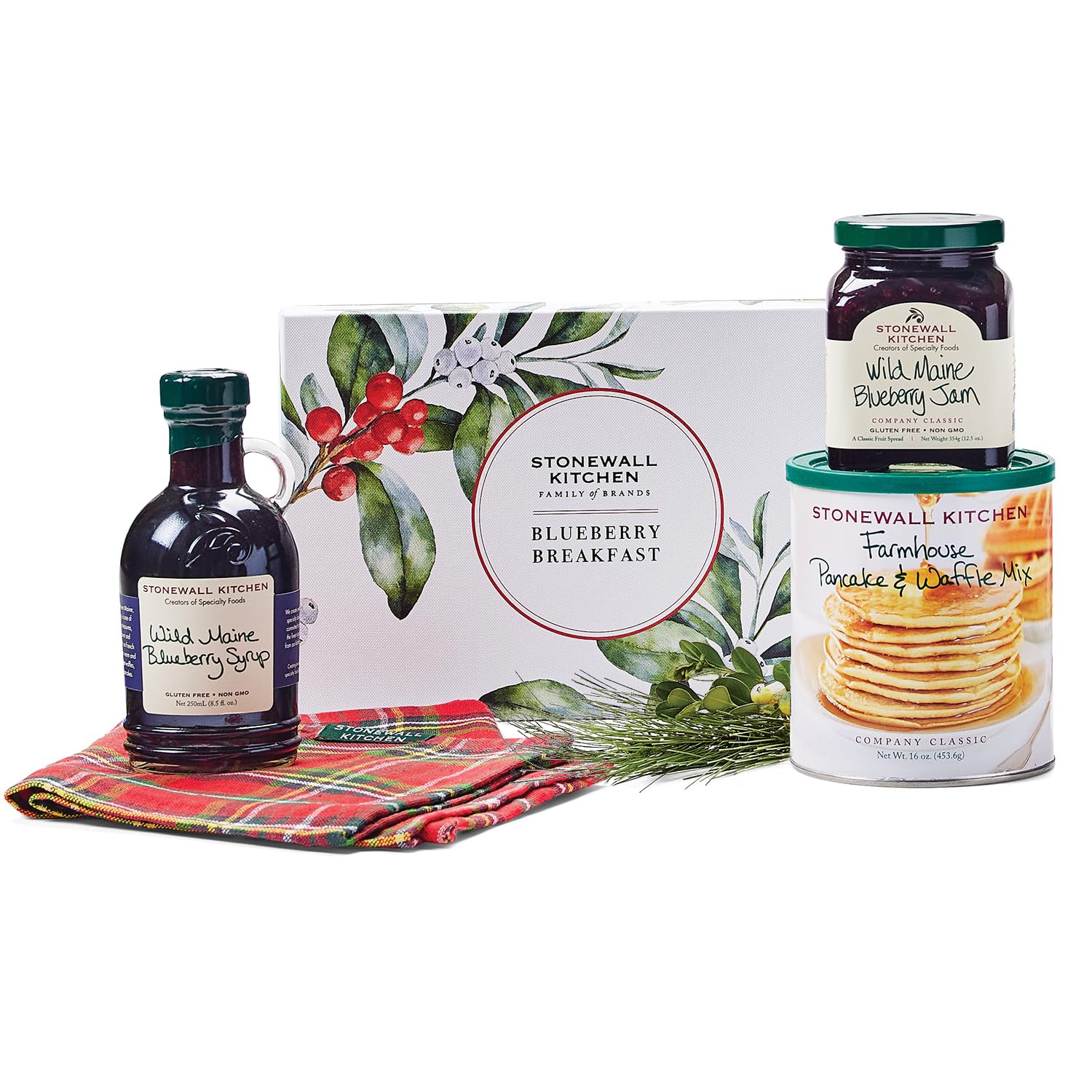 Stonewall Kitchen 4 Piece Holiday Blueberry Breakfast Gift