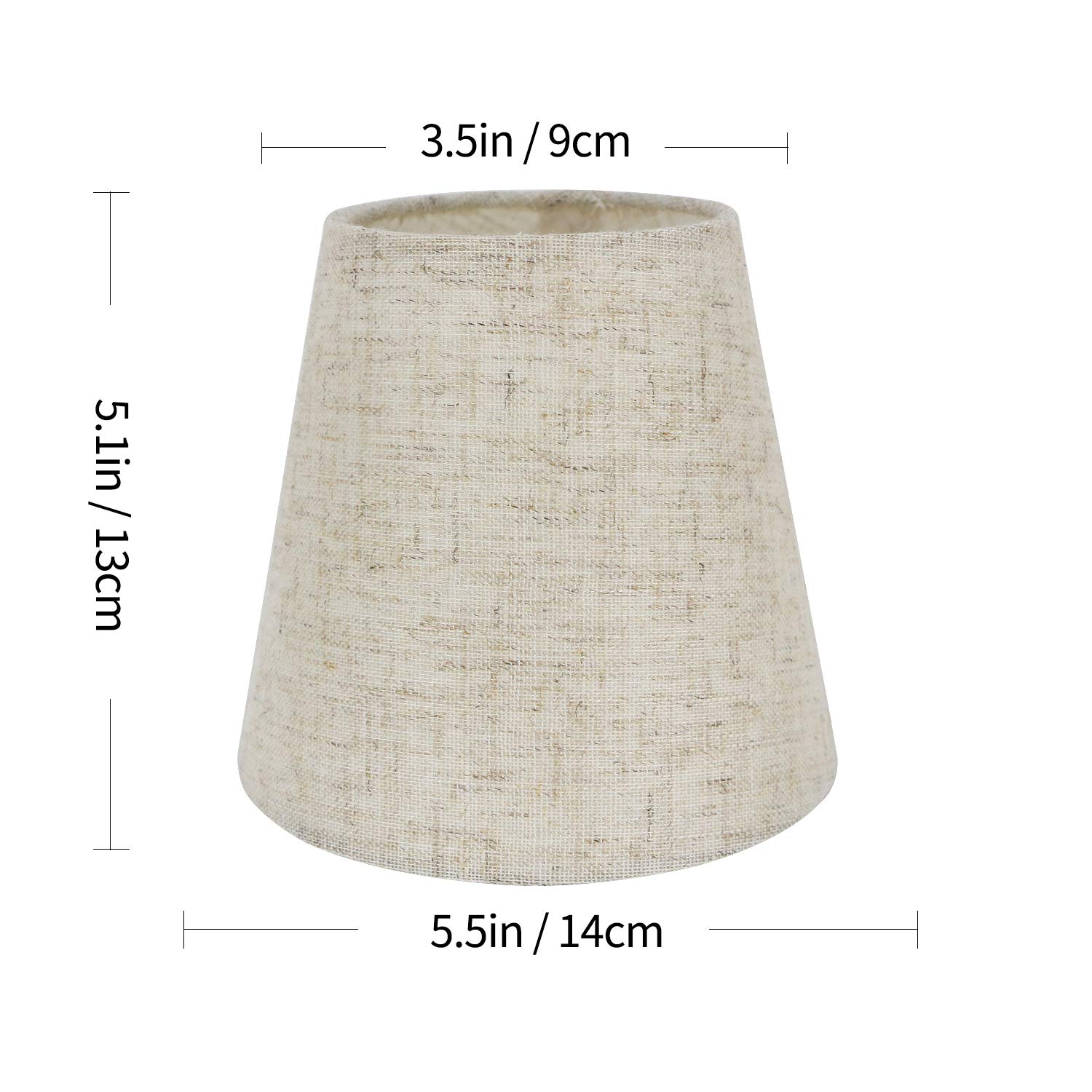 5.5" E14 śrubowy abażur z tkaniny do świeczników żyrandol małe światło wiszące abażur do lampy ściennowej, len