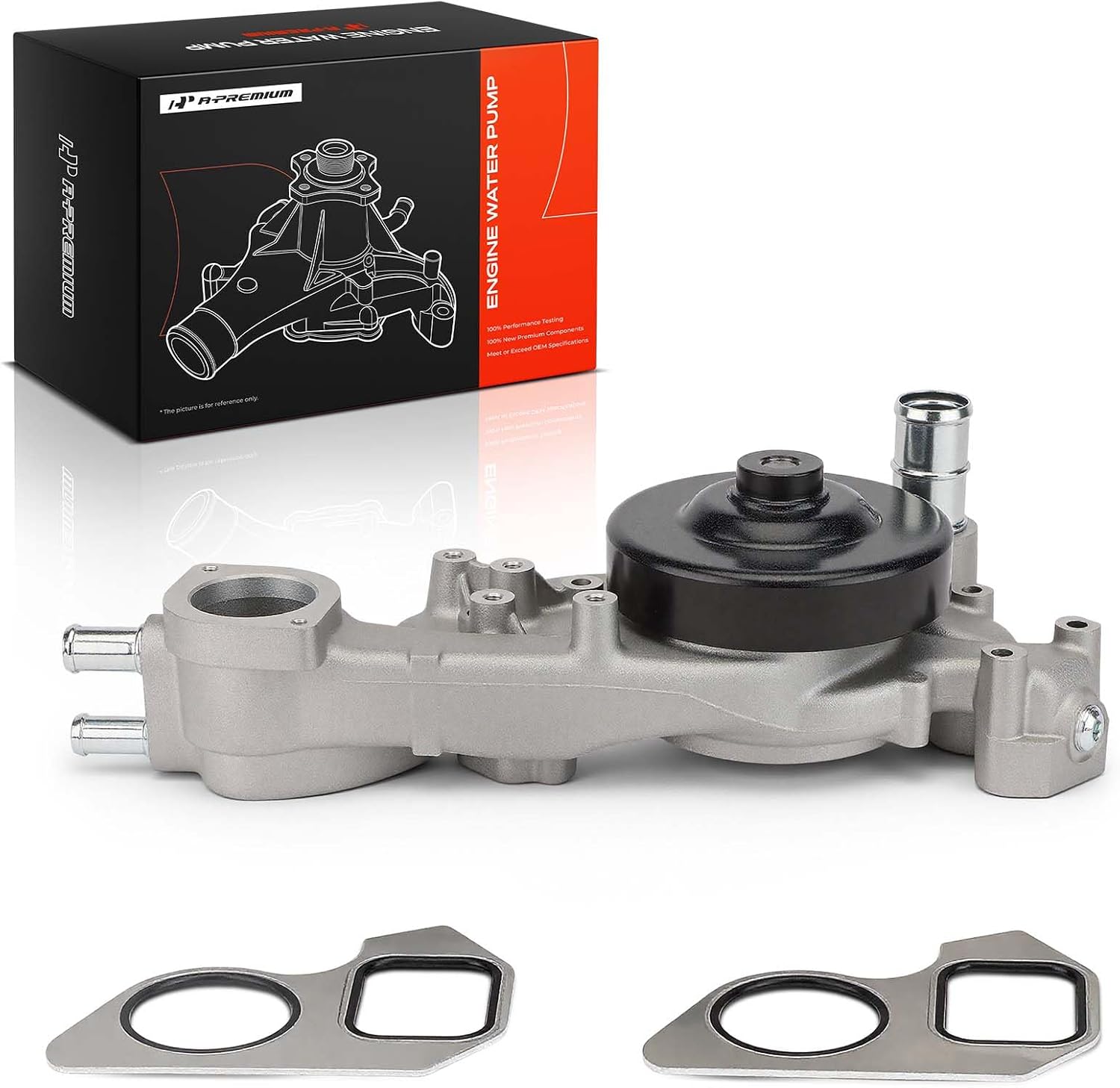 A-Premium Engine Water Pump with Gasket & Pulley Compatible with Chevrolet Camaro 2012-2015 Caprice 2011-2017 Corvette SS & Cadillac CTS & Pontiac G8