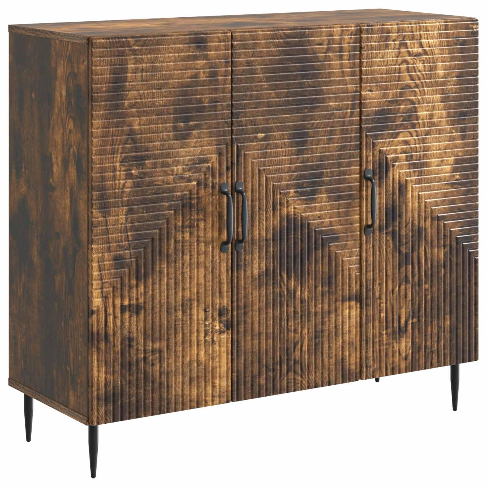 Aparador de madera roble 3 puertas solución de orden para salones estrechos y comedores pequeños