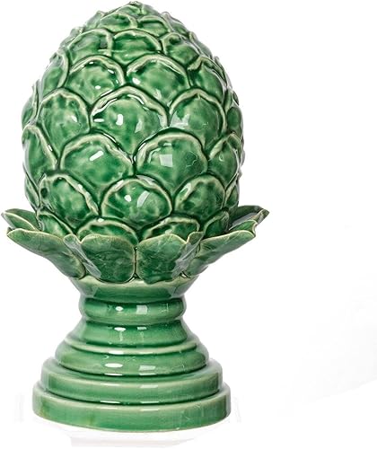 A&B Home - Estatua de alcachofa verde, estatua decorativa de cerámica, decoración del hogar de mesa, sala de estar, dormitorio, mesa de café,