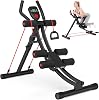 Ab Machine, Adjustable Ab Workout Equipment for Home Gym, Foldable Ab Trainer Machine, Strength Training Exercise Equipment, Core & Ab Trainer Machine for Body Shaping