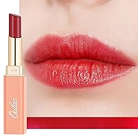 Vista 30 de Oulac Lápiz labial Warm Pink Shine - Lápiz labial hidratante con brillo, bálsamo labial con tinte, acabado jugoso con brillo transparente, fórmula