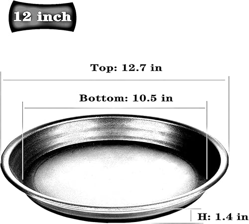Miniatura 2 de Platillo para plantas de 12 pulgadas, paquete de 4 macetas grandes de plástico de 13 pulgadas (12.7 pulgadas) y bandeja de goteo para interiores y
