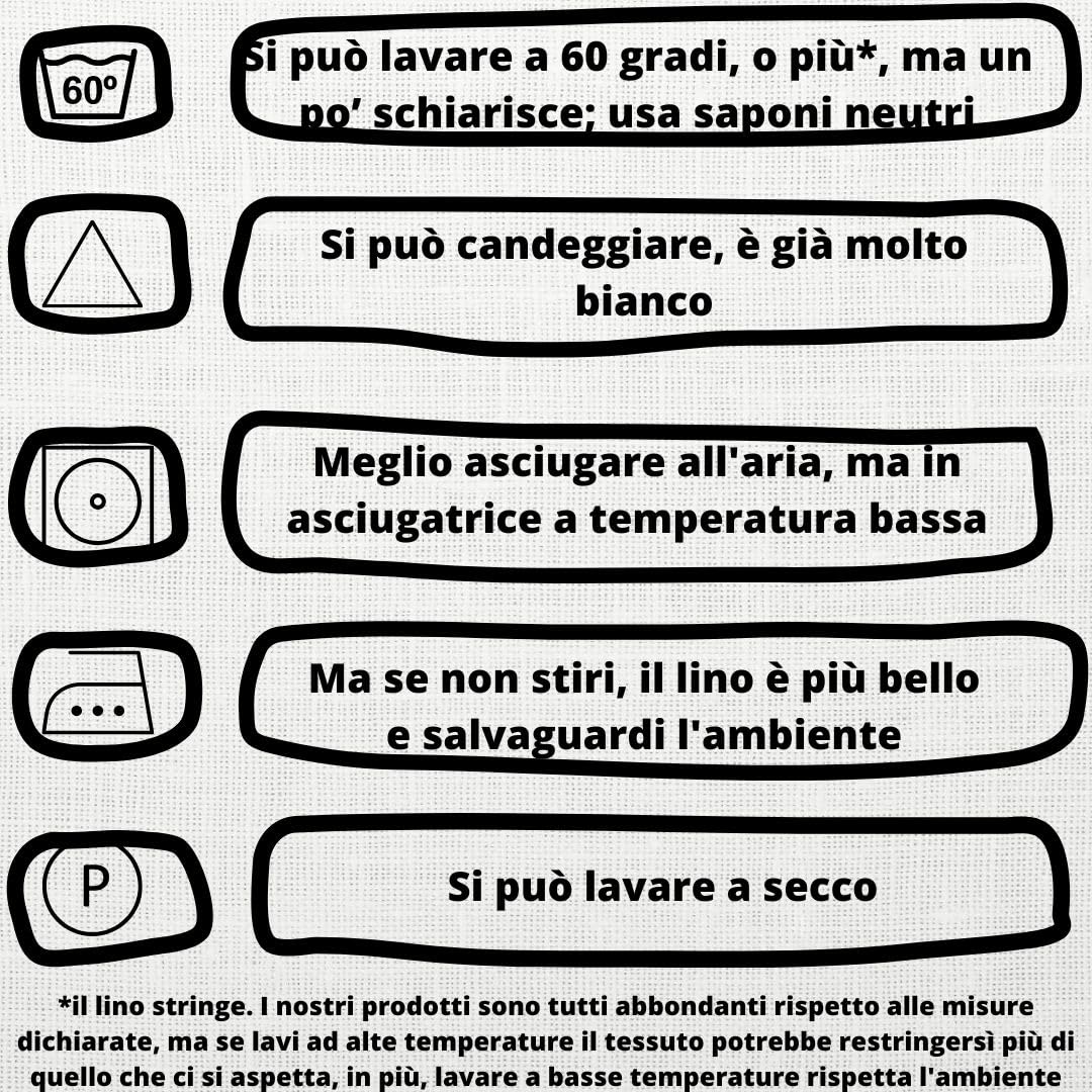 Cuore di Lino – Tessuto di Lino al Metro 100% Made in Italy – Altezza 180 cm – Bianco Ottico – Taglio 5 Metri – 180 g/m²