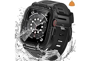Apple Watch 44mm Series 4 Case, Goton 3-in-1 Waterproof Case with Tempered Glass Screen Protector